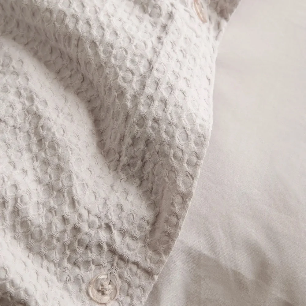 Quince Organic Luxe Honeycomb Duvet Cover